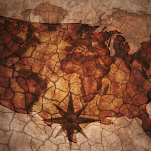 Leinwandbild Vintage Usa-Karte