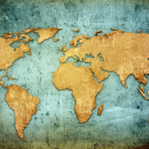 Leinwandbild Die Weltkarte In Einer Modischen Ausgabe