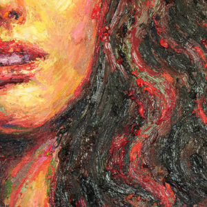 Leinwandbild Das Gesicht Der Frau In Einer Abstrakten Version