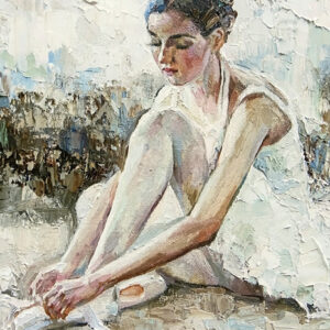 Leinwandbild Ballerina Vor Der Show