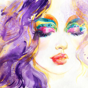 Leinwandbild Abstraktes Weibliches Porträt