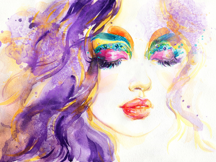 Leinwandbild Abstraktes Weibliches Porträt