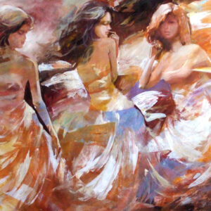 Leinwandbild Drei Junge Frauen