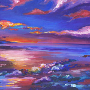 Leinwandbild Abstrakte Meereslandschaft