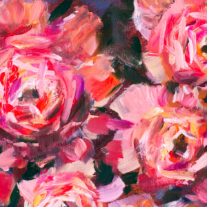 Leinwandbild Abstrakte Malerei Von Rosen