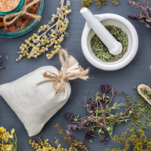 Leinwandbild Lavendel Mit Kräutern