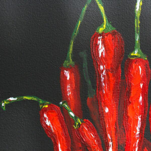 Leinwandbild Chilischotten Wie Gemalt