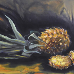 Leinwandbild Bemalte Ananas