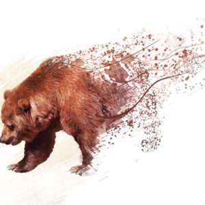 Leinwandbild Bär Wie Gemalt