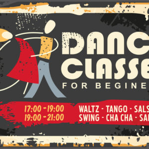 Leinwandbild Retro-Tanzschule