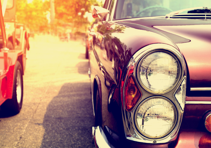 Leinwandbild Amerikanisches Retro-Auto