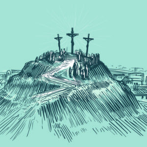 Leinwandbild Berg Golgatha