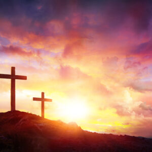 Leinwandbild Kreuze Auf Dem Hügel