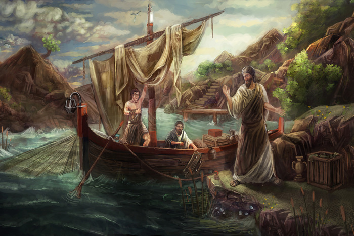 Leinwandbild Christus Ruft Die Apostel