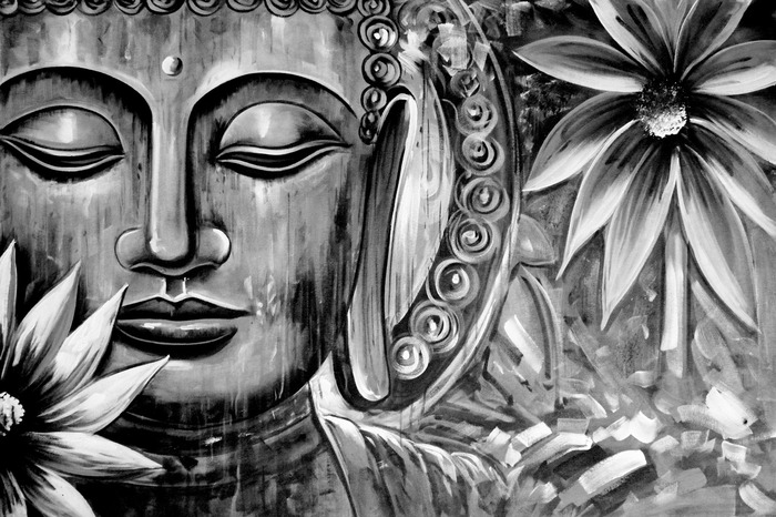 Leinwandbild Buddha Während Der Meditation