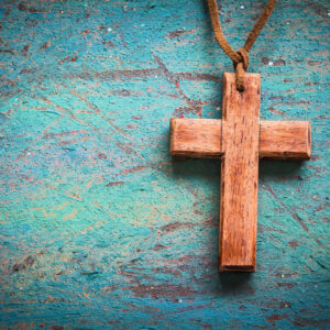 Leinwandbild Kreuz Auf Blauem Grund