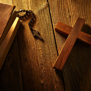 Leinwandbild Kreuz Auf Holz