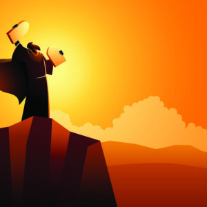 Leinwandbild Mose Und Die Zehn Gebote