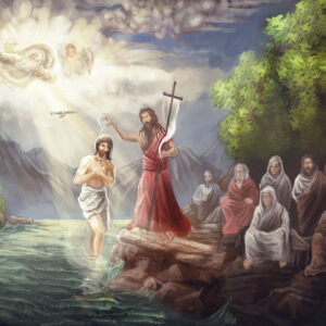 Leinwandbild Die Taufe Des Herrn