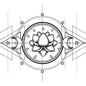Leinwandbild Lotus Und Heilige Geometrie