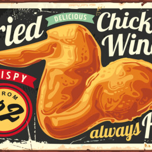 Leinwandbild Retro-Tafel