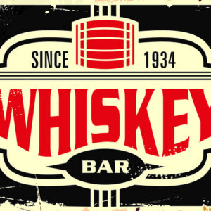 Leinwandbild Vintage-Whisky-Bar