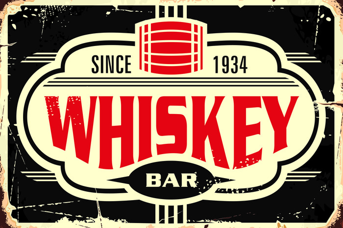 Leinwandbild Vintage-Whisky-Bar