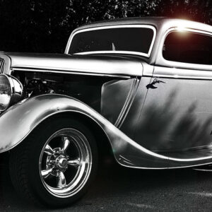 Mehrteiliges Bild Hot-Rod-Auto Im Vintage-Stil
