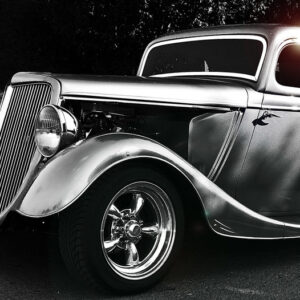 Mehrteiliges Bild Hot-Rod-Auto Im Vintage-Stil
