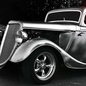 Mehrteiliges Bild Hot-Rod-Auto Im Vintage-Stil