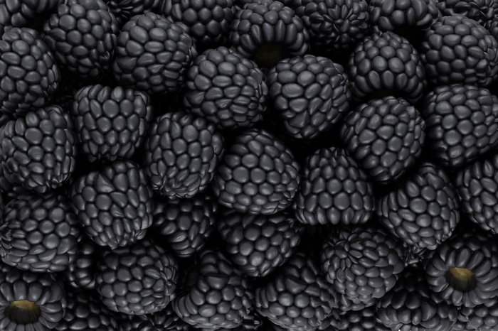 Mehrteiliges Bild Brombeeren Im Makromaßstab