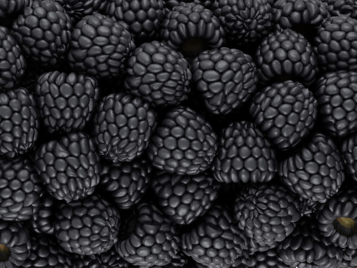 Mehrteiliges Bild Brombeeren Im Makromaßstab