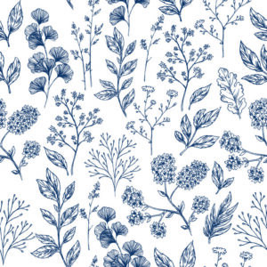 Tapete Blätter Mit Kräutern