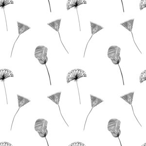 Tapete Abstrakte Blumen Und Löwenzahn