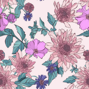 Tapete Astern, Rosen Und Dahlien