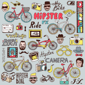 Tapete Hipster-Collage