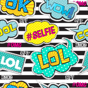 Tapete Komische Sprechblasen