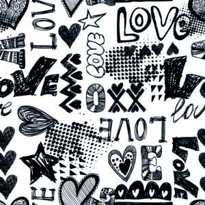 Tapete Herzen Mit Inschriften