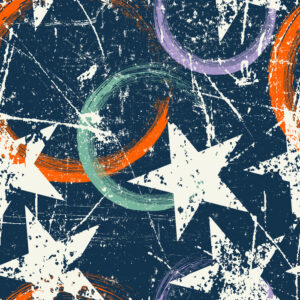 Tapete Gestreifte Sterne