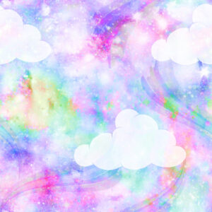 Tapete Wolken Mit Regenbogen