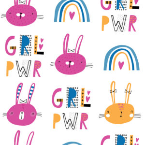 Tapete Bunte Regenbogenkaninchen