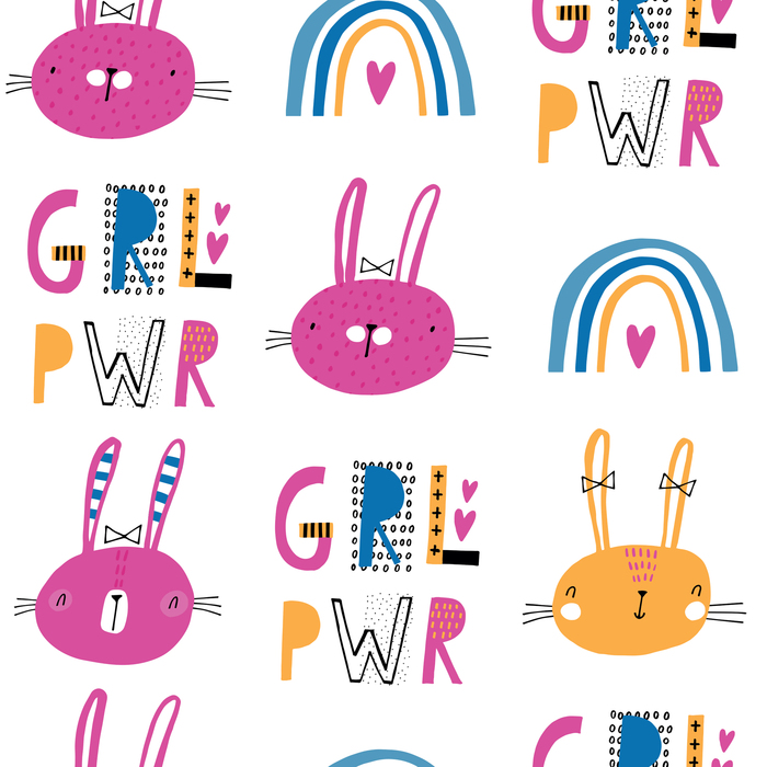 Tapete Bunte Regenbogenkaninchen