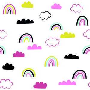 Tapete Bunte Regenbogenwolken