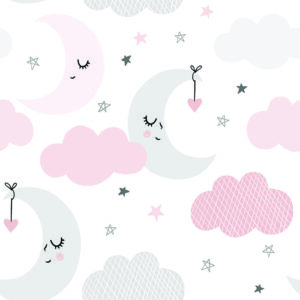 Tapete Monde Sterne Und Wölkchen