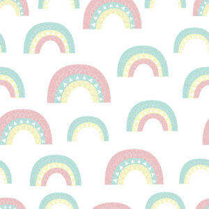 Tapete Pastellfarbener Regenbogen