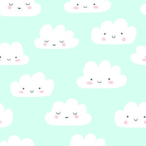 Tapete Fröhliche Wolken