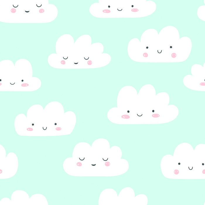 Tapete Fröhliche Wolken