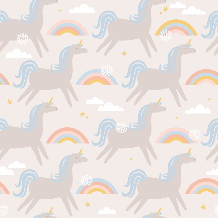 Tapete Pastellregenbogen-Einhörner