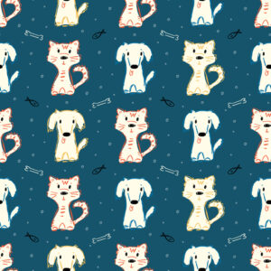 Tapete Bunte Hunde Und Katzen