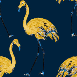 Tapete Flamingos Wie Gemalt